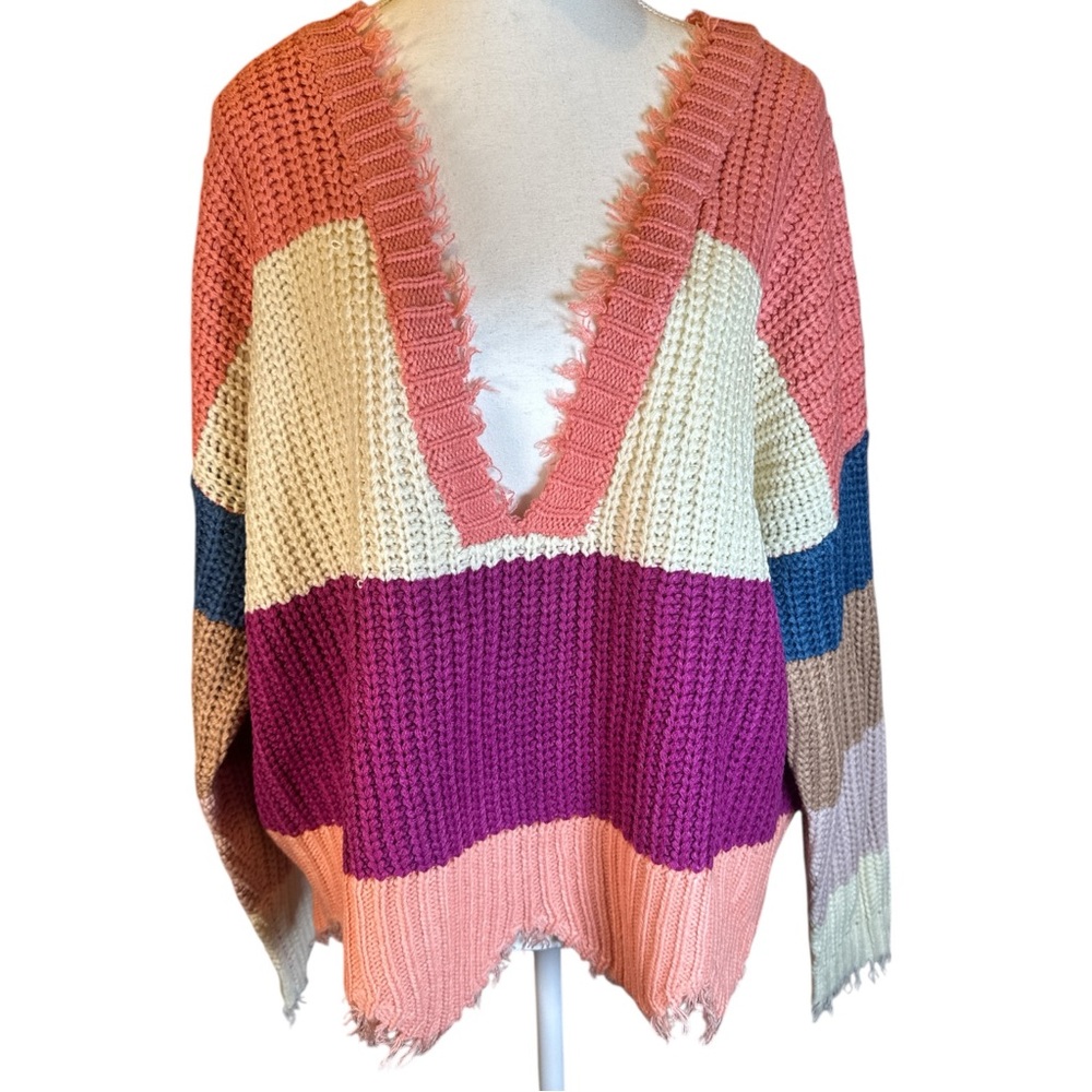 Macaron NWT Colorful Striped Women's Sweater
